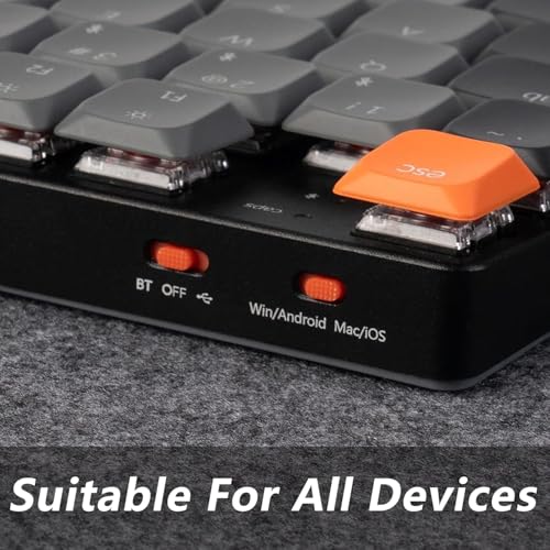 Keychron K5 Version 2, QMK Ultra-Slim 100% Full Size Layout Wireless Mechanical Keyboard, Hot-swappable 104 Keys Low-Profile Banana Switch, RGB Backlight Wired/Bluetooth for Mac/Windows/Linux - Thumbnail 5