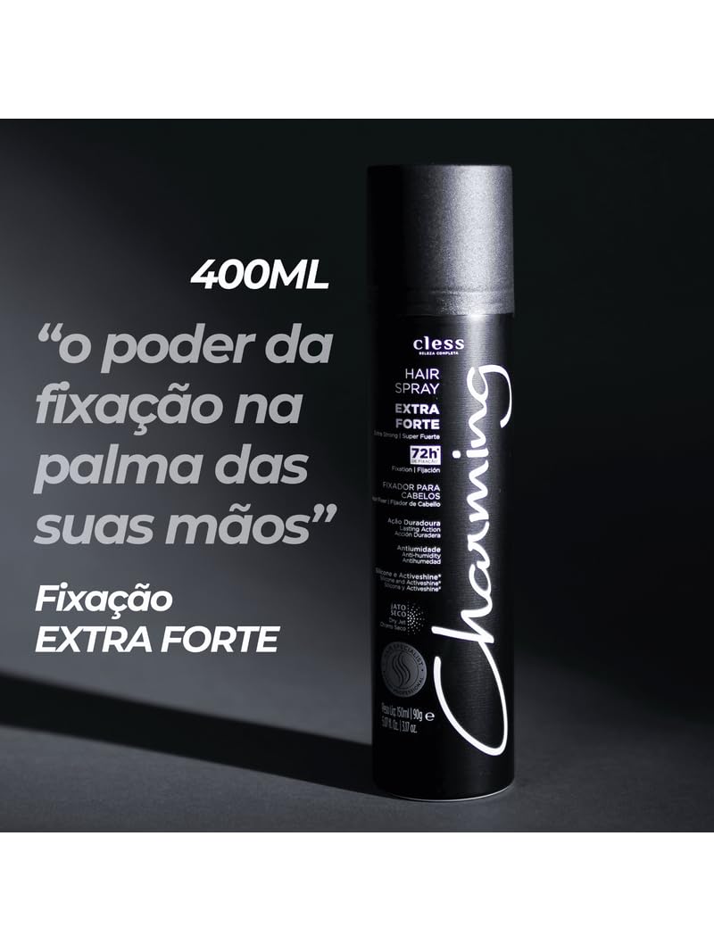 CHARMING Hair Spray Fixador 400 Ml Black Unit Charming em promoção! Veja a oferta e mais achadinhos de Finalizadores em Spray e Mousses 5 Hoje é o melhor dia para comprar CHARMING Hair Spray Fixador 400 Ml Black Unit Charming com aquele preço maroto! Promoção! Aproveite a oferta! 5