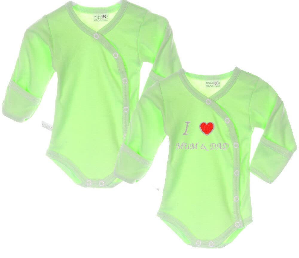Bodys 2er Set – Wickelbody mit Kratzschutz in Weiß – Größen 44-104 – Weicher Babybody für Neugeborene & Kleinkinder