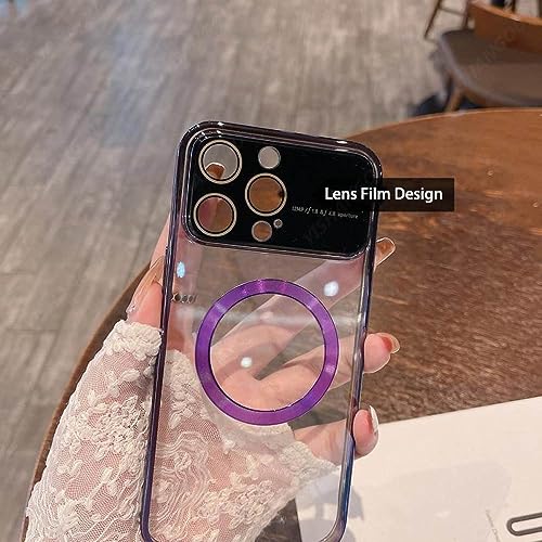 Couverture de téléphone en placage transparent violet haut de gamme iPhone - 6