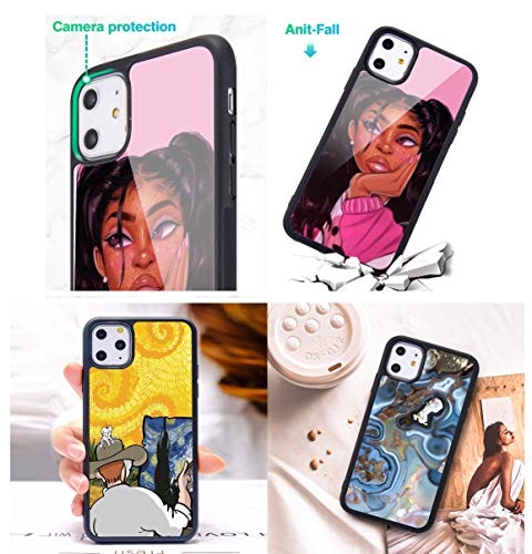Xunqian Compatible For Iphone 12 Case, Iphone 12 Pro Case, Black Leopard Cheetah Animal Skin Print Art Thin Soft Black Tpu +Tempered Mirror Protective Case For Apple 12/12 Pro (For Iphone 12/12 Pro) #TOP5