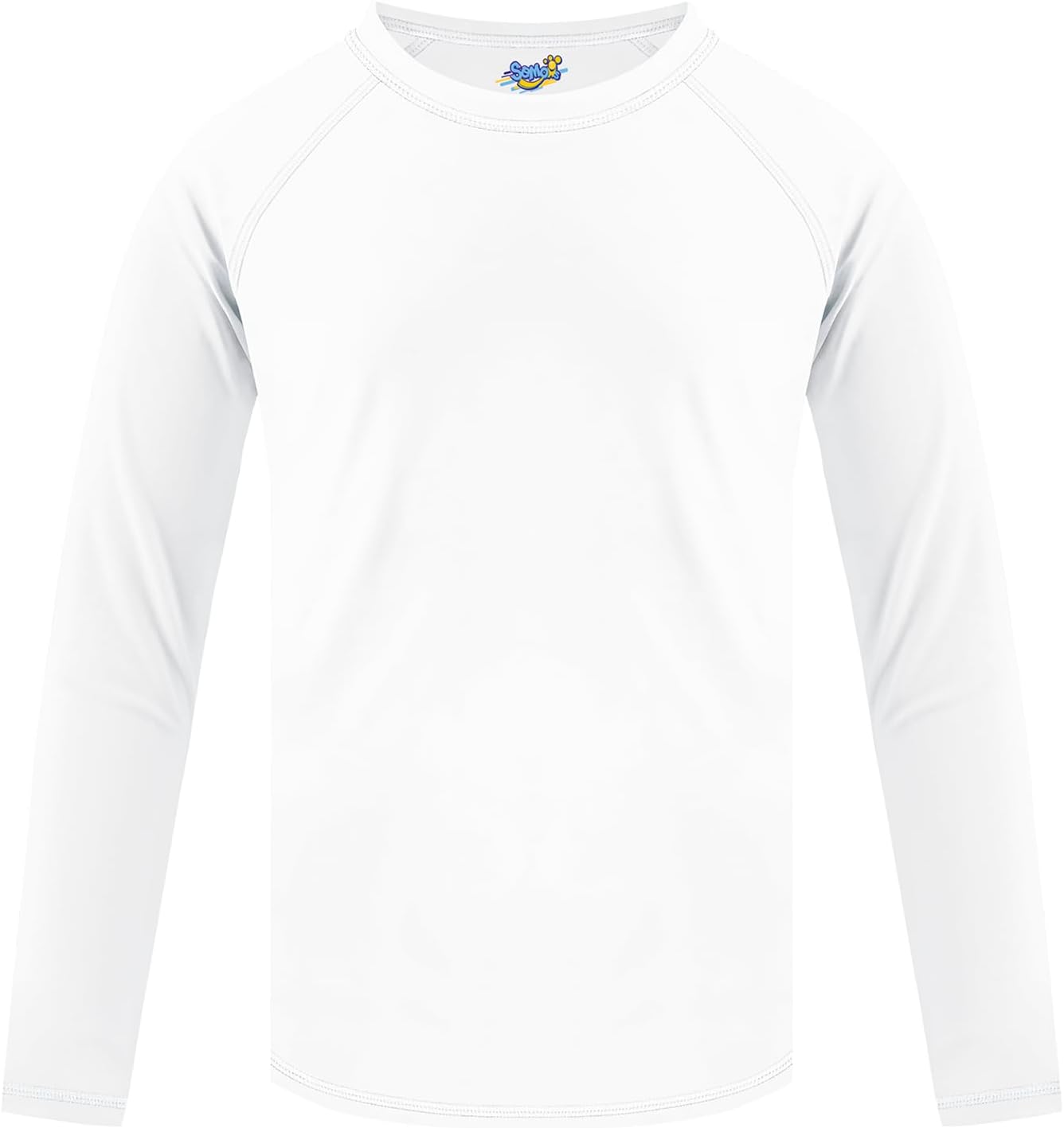 Boys Swim Shirt Rash Guard Long Sleeve for Youth Children Kids Rashguard Water Swimwear UPF+ 50 Swimming Sun Shirt White Swim Top 10-12Y