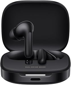 XIAOMI Redmi Buds 6 – Kabellose Bluetooth-In-Ear-Kopfhörer, Dual-Treiber, immersiver Sound, 49 dB aktive Geräuschunterdrückung, bis zu 10h+42h Akkulaufzeit, IP54, Schwarz