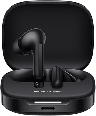 XIAOMI Redmi Buds 6 – Kabellose Bluetooth-In-Ear-Kopfhörer, Dual-Treiber, immersiver Sound, 49 dB aktive Geräuschunterdrückung, bis zu 10h+42h Akkulaufzeit, IP54, Schwarz