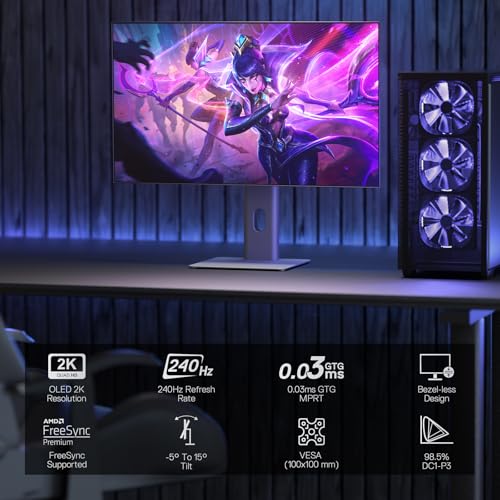 Image of Redragon 27 inch OLED Flat Gaming Monitor GMK914 Single Monitor Mount Stand