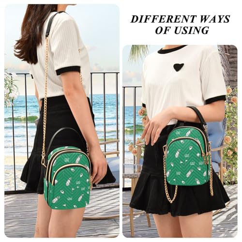 Image of MCHIVER Golf Crossbody Bag for Women Cell Phone Purse Wallet with Removable Chain Shoulder Handbag