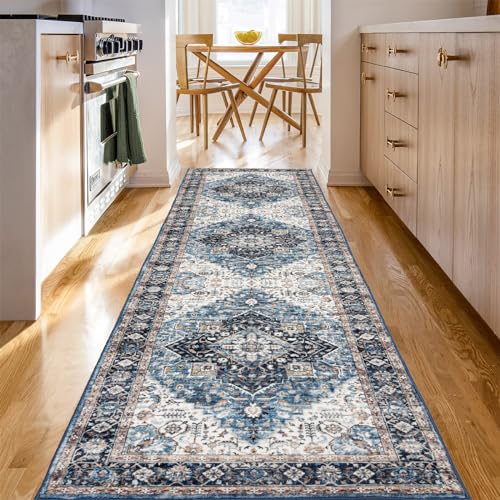 Domitapis Runner Rug 2×8, Vintage Boho Rug,Ultra-Soft Low Pile, Washable,