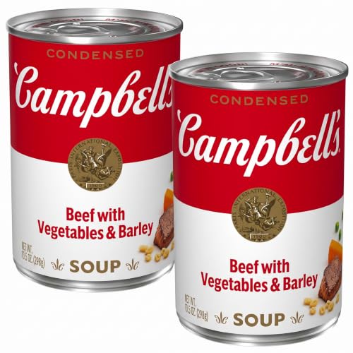 Campbell's Condensed Beef Soup With Vegetables and Barley, 10.5 oz Can (Pack of 2)
