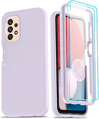 LeYi Funda para teléfono Galaxy A13 5G: Funda Samsung Galaxy A13 5G con [2 protectores de pantalla de vidrio templado], funda protectora de silicona