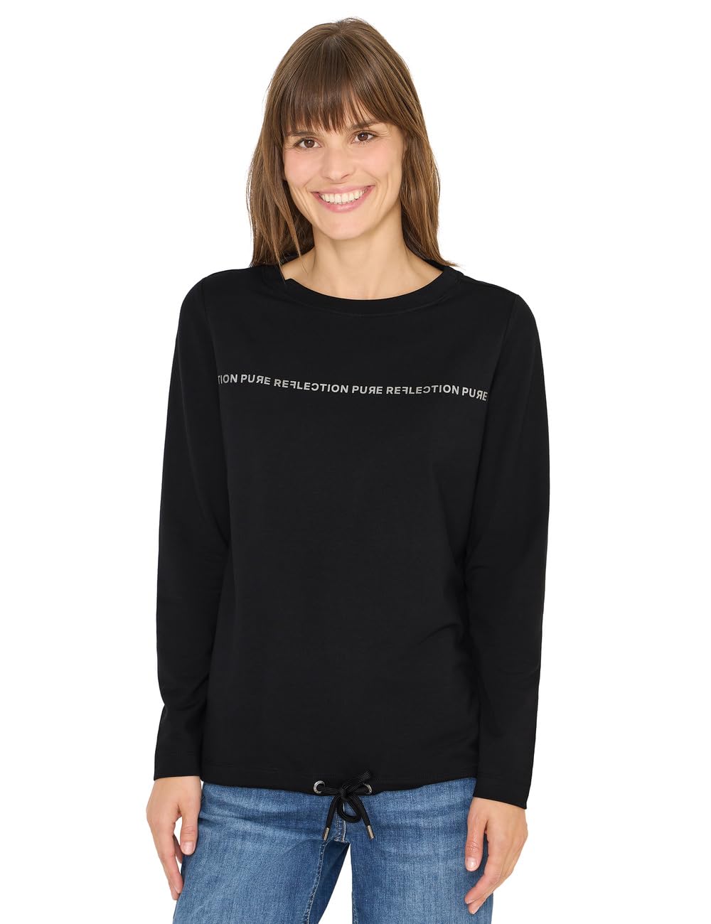 Cecil Damen Langarmshirt mit Wording