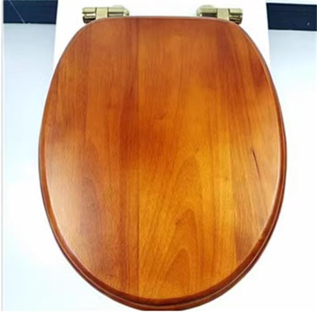 Solid Wood Toilet Cover Thick Pass Old Sit New Bamboos Seat Plate