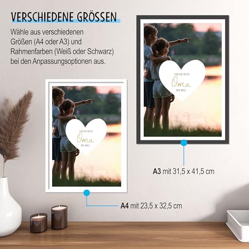 OWLBOOK® Personalisierte Geschenke für Oma - Fotogeschenke zum Geburtstag | Herz | Papier – Ansicht 4