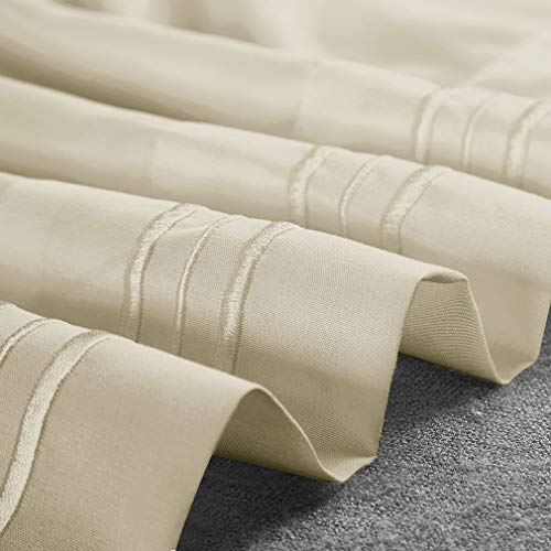 Parure de lit drap plat beige chic et taie d'oreiller de luxe - 5