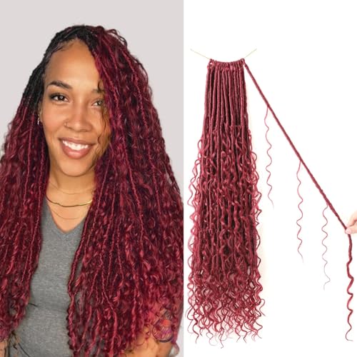 9 packs Boho Faux Locs Crochet Hair, 24 Inch,...