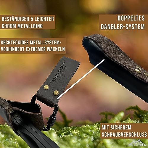 SK Wild Ones® Universell Echt Messerscheide Aus Leder - Lederscheide Für Messer - messerhülle Leder - Messerscheide Ohne Messer - Leder Messer mit Befestigung Kydexscheide Holster Gürtelclip Tek Lok