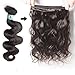 Msbeauty Hair 10A Brazilian Virgin Hair Body Wave 1 Bundles of 18 inch 100g Unprocessed Virgin Human Hair Bundles For Black woman Natural Color Tangle-free
