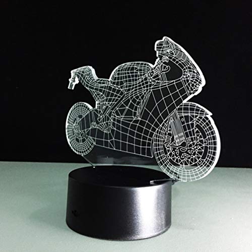 LEDMOMO 3D Lampe Nachtlicht Stimmungslicht Tischlampen Motorrad