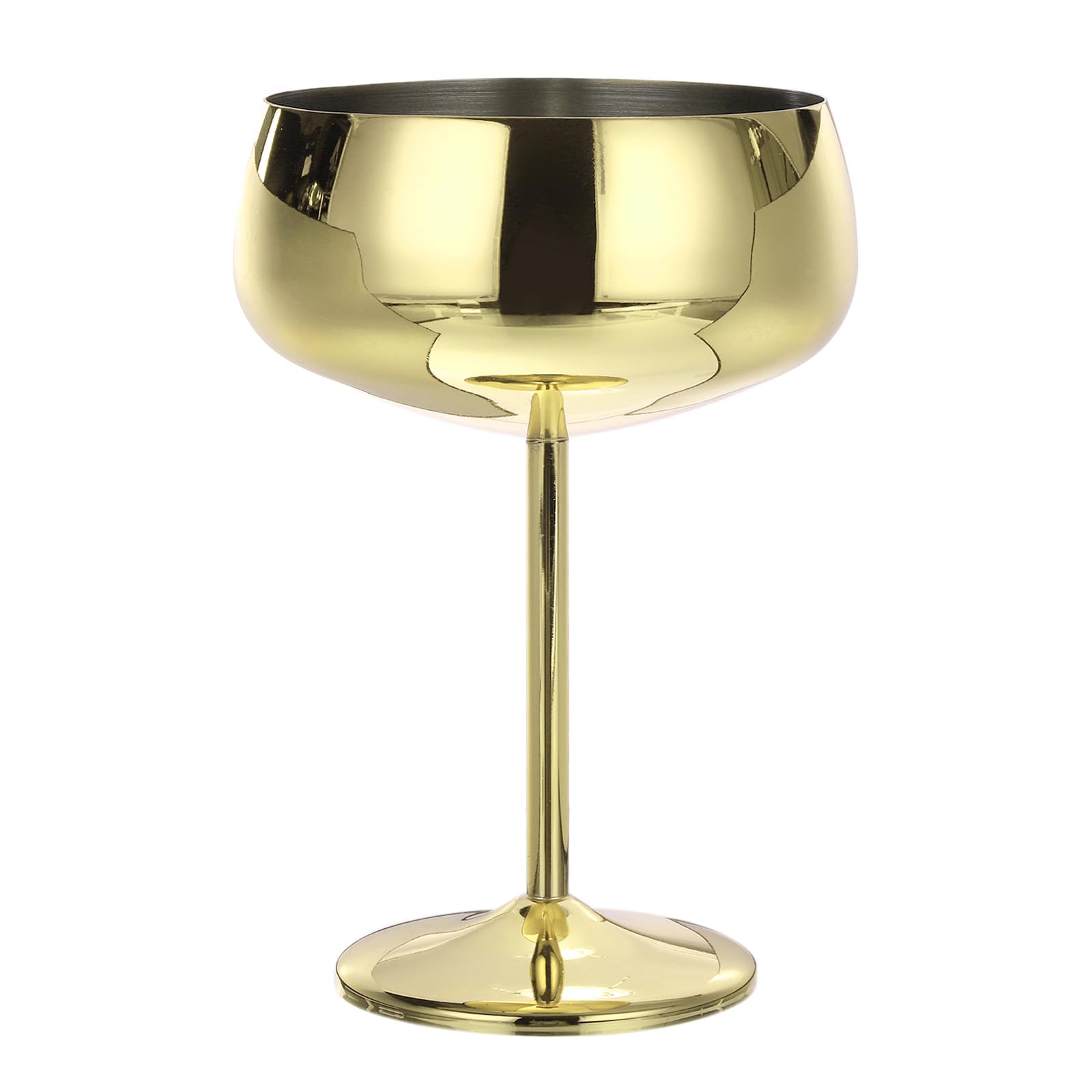 Uxcell Stainless Steel Martini Cocktail Glasses, 1Pcs 450ml/16 OZ Unbreakable Martini Glasses