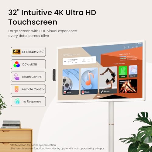 ApoloSign 32'' UHD 4K Smart Portable TV 2nd Gen, 16 GB RAM+256GB, Android 16, EDLA-Certified, Portable Touch Screen Moni - Additional View