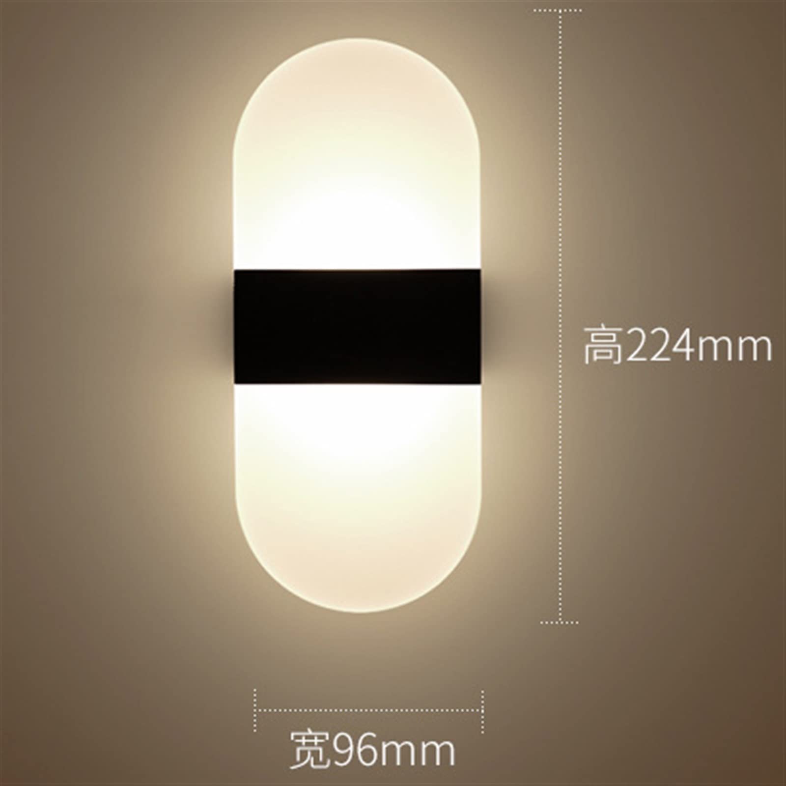 Luces de pared recargables para el hogar, interior, sensor de movimiento, iluminación para dormitorio, mesita de noche, pasillo, escalera (rectángulo, luz blanca, sensor de movimiento)