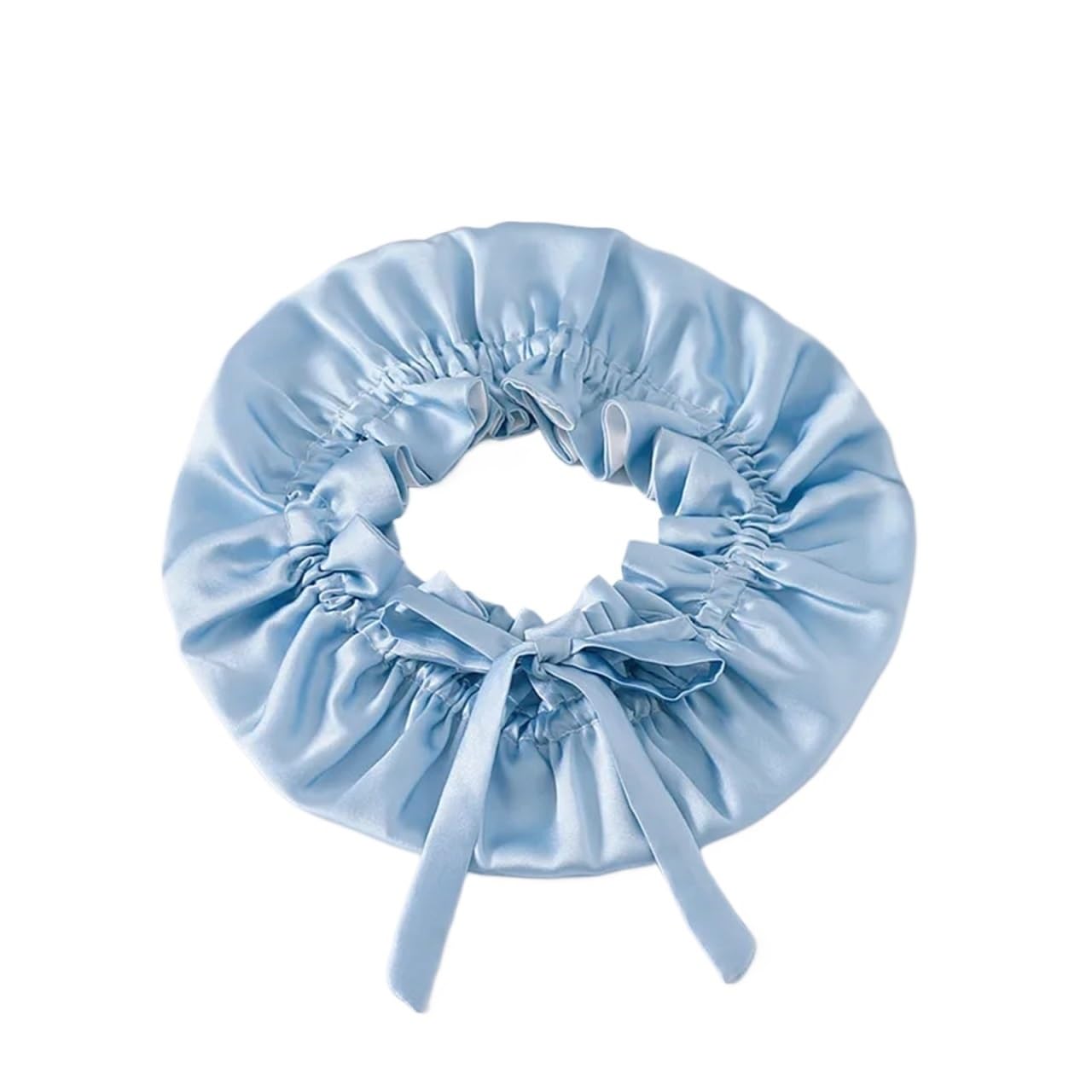 Gorro de seda de morera con nudo de lazo nocturno, gorro redondo for mujer, gorro for el cuidado del cabello, banda elástica for el cabello Para Mujeres y Niñas