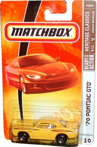 Amazon.com: Matchbox Heritage Classics Yellow 1970 Pontiac GTO by