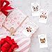 40 Pcs Valentines Stickers - 3.5 x 2.1 Inches Dog Theme Waterproof Sticker Label Sheet for Boys Girls - 4 Different Design Valentines Gifts Cards Envelopes Sticker Tags - A06