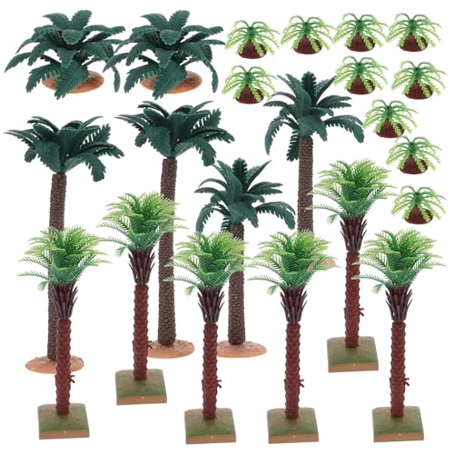 TOYMYTOY 22個 微景観植物飾り点 精巧な細部再現 リアルな質感のチュア植栽 環境配慮素材使用 無臭 ジオラマや模型風景のグリーン装飾に