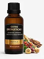 Gotas Energéticas 30ml | Tintura Natural com Guaraná, Ginseng, Catuaba e Maca Peruana
