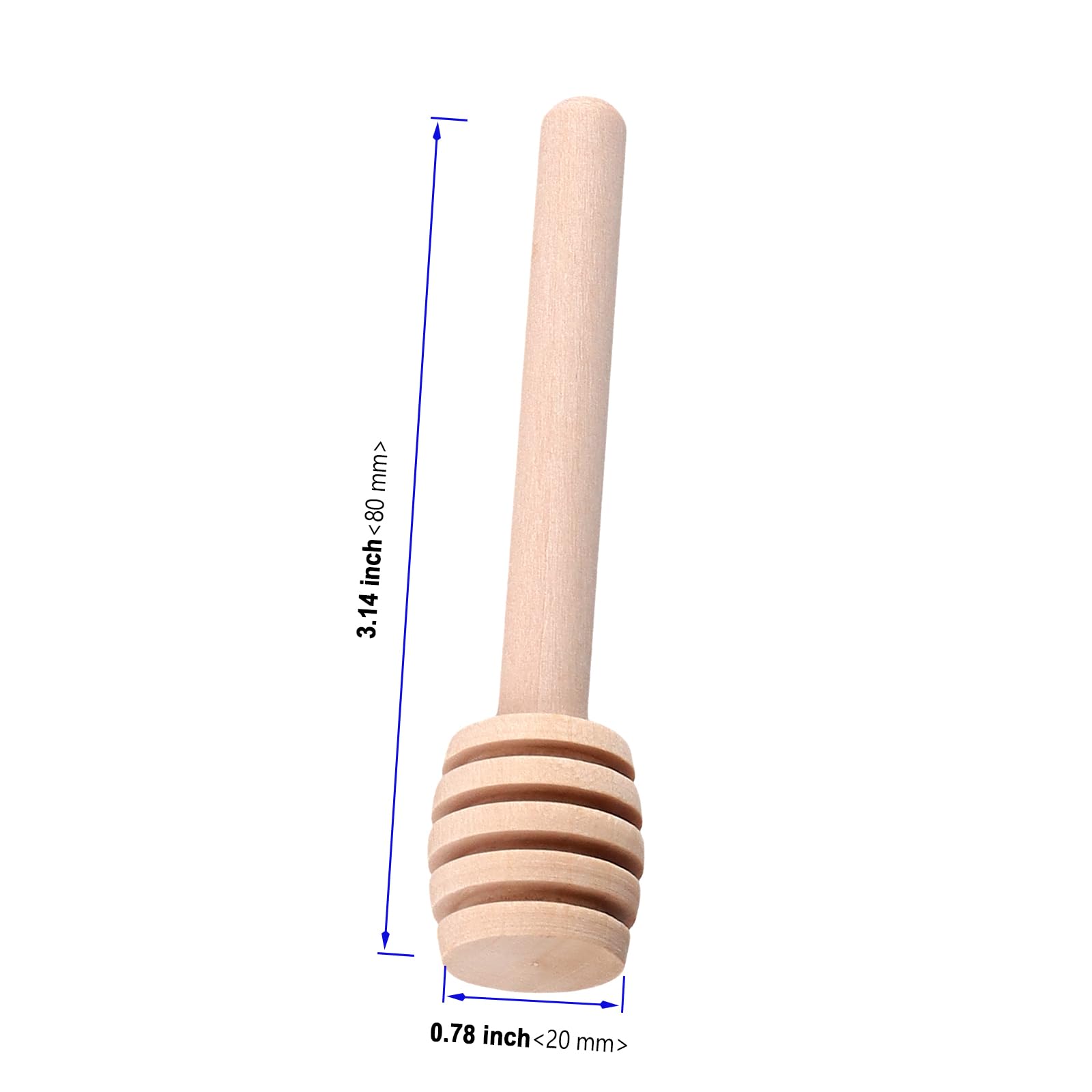 100 Pezzi Bastoncini Spargimiele da 8 cm, Mini Cucchiai di Legno, Cucchiaino Legno per Miele per Matrimoni, Battesimi, Compleanni, Cresime e Comunioni