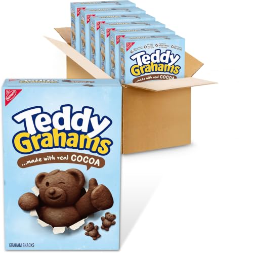 TEDDY GRAHAMS Chocolate Graham Snacks, Bulk Kids Snacks, 6 Boxes - image 1
