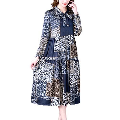 Robe midi léopard grande taille en satin chic et fluide