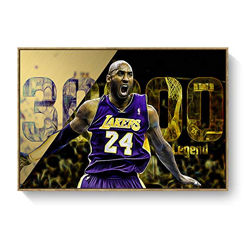 Mengyun Store Kobe Bryant Poster Wall Art Canvas Painting Print Nordic Basketball Player Wall Pictures For Boys Bedroom No Frame B299(40X50Cm)