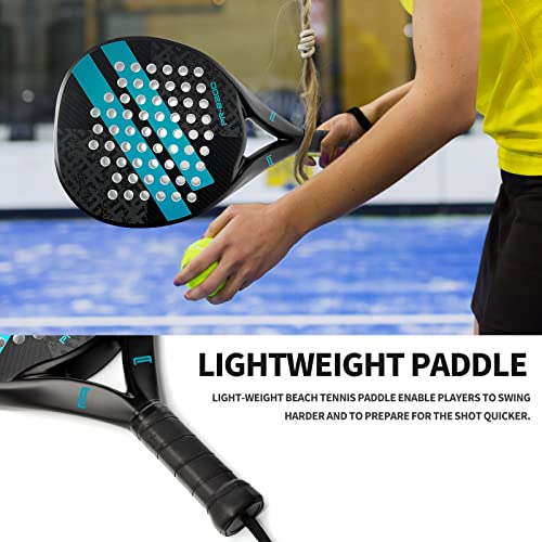 Image of Padel Racket Carbon Fiber Surface with EVA Memory Flex Foam Core Lightweight Padel Racquet