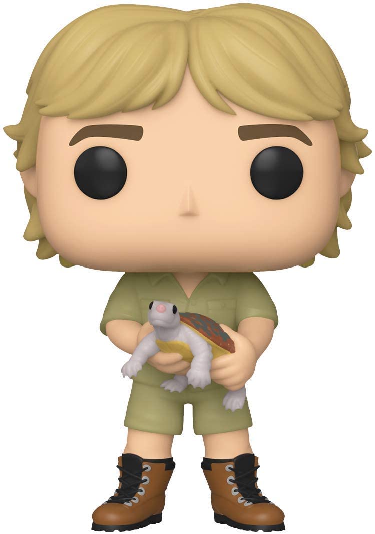 POP Crocodile Hunter - Figura de vinilo de Steve Irwin con tortuga de edición limitada de Chase Funko (incluye funda protectora de caja compatible)