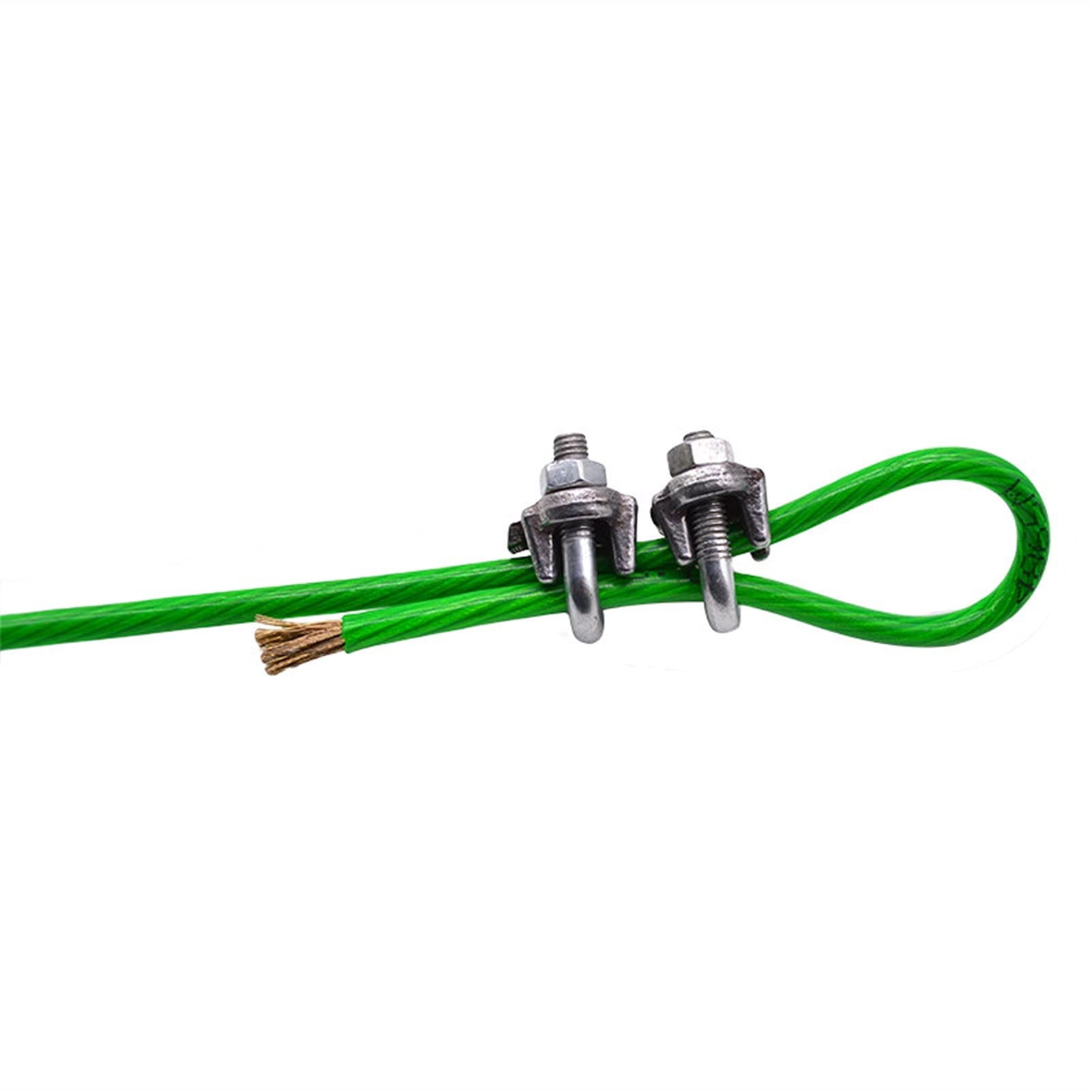 Cable Acero,Cable Acero Plastificado Cable de acero verde de 3m a 20 m CLORURO DE POLIVINILO Cable de cuerda de alambre flexible recubierto de acero inoxidable para tendedero invernadero de vitrina de