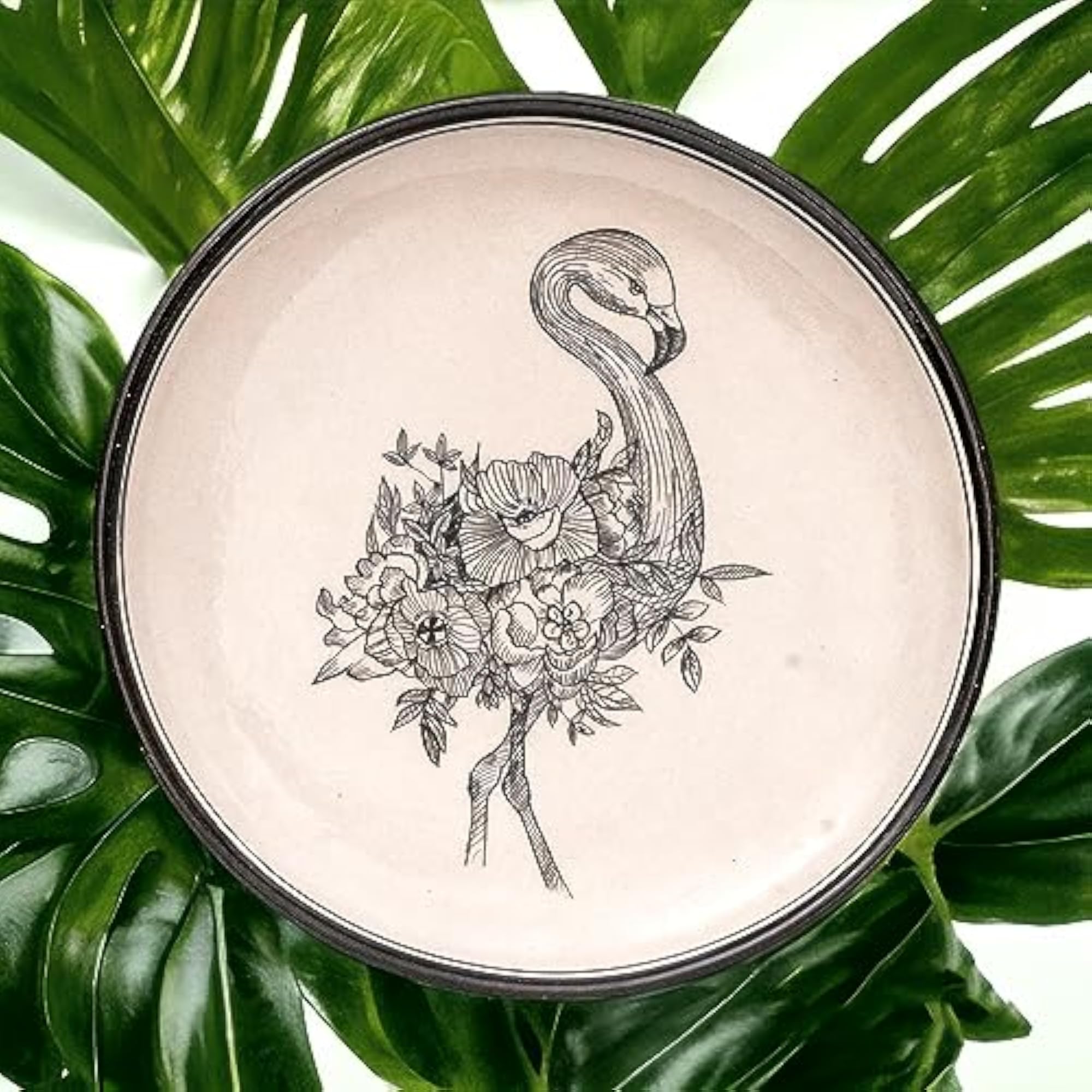 Blue Pottery Wall Plates (Swan and Flower)