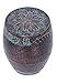 BIRDROCK HOME Steel Garden Stool - Metal Seat - End Table - Decorative Plant Stand - Floral Design - Indoor or Outdoor Use