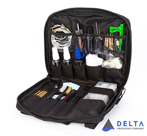 DELTA Elite Gun Cleaning Kit - Rifle - Pistol - Shotgun - Universal Firearm Cleaning & Maintenance Kit with Optics Cleaning - Heavy Duty Tactical Case