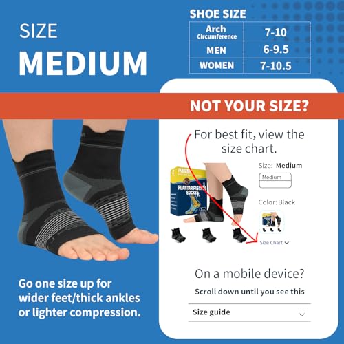 Image of 3 Pairs Plantar Fasciitis Socks Ankle Compression Sleeve with Arch Support