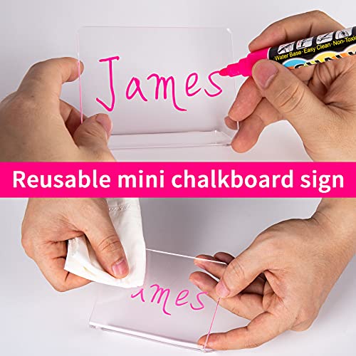 Mini tableaux noirs transparents de type L au design inclinable et stable - 4