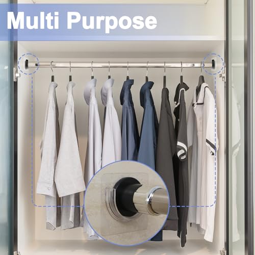 Peel and stick adhesive rod holder setup