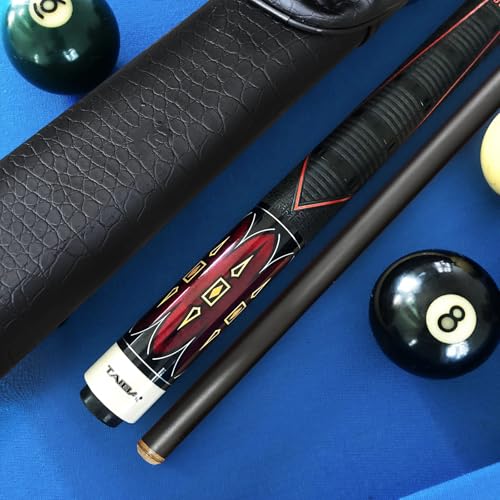 Tai ba cues taco de billar 2 piezas con estuche, punta cuero 13mm, 58" miniatura 6