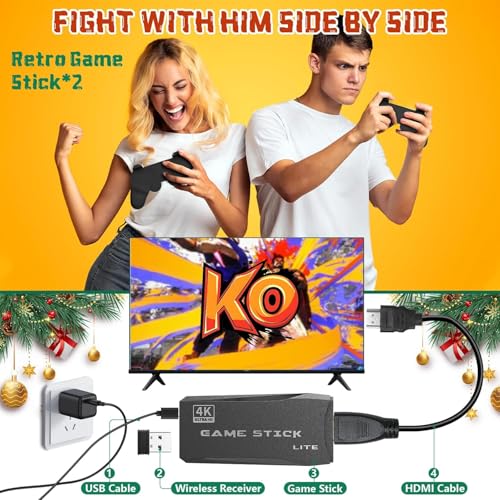 Image of Game Console Stick 4K Stick with Built-in 9+ Emulators 21,000+ Games, 4k Hdmi Output & 2.4GHz Wireless Controller, (Limited Edition)