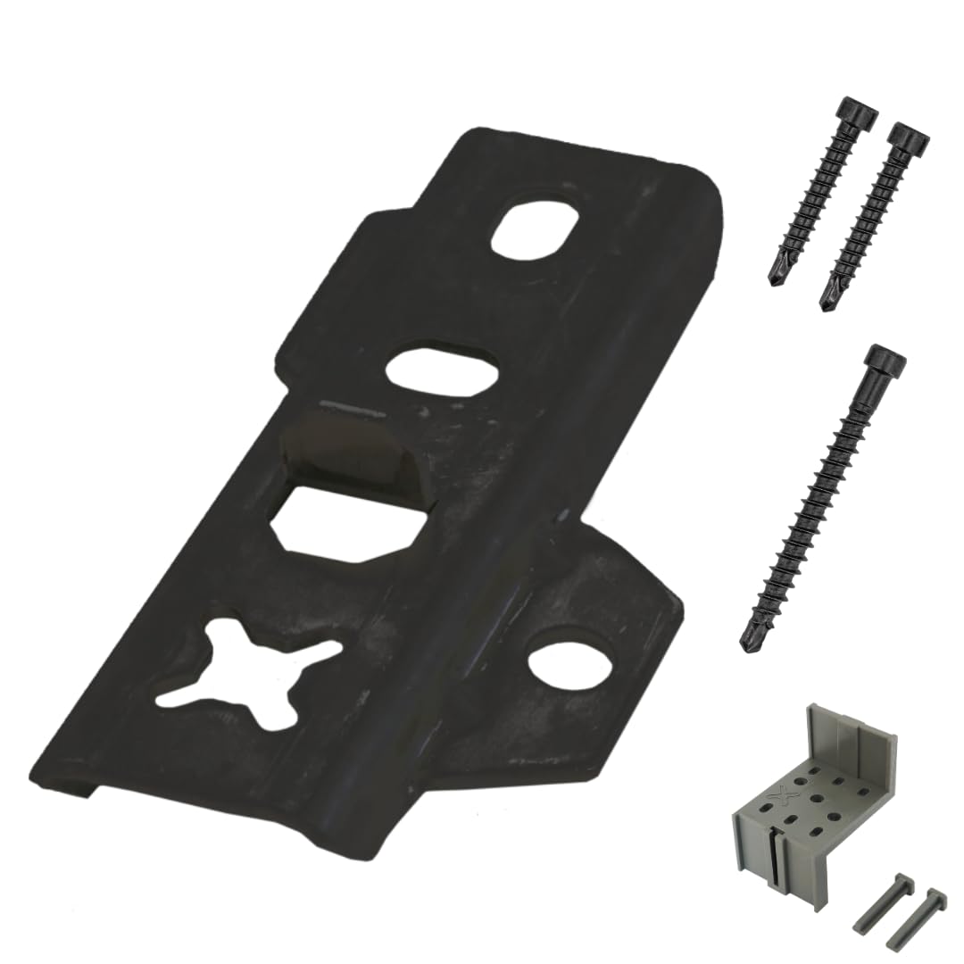 DILA 2 / 22 mm Universal Terrassenverbinder-Set | Edelstahl SCHWARZ | Terrassenbefestigung (200 Stk.)