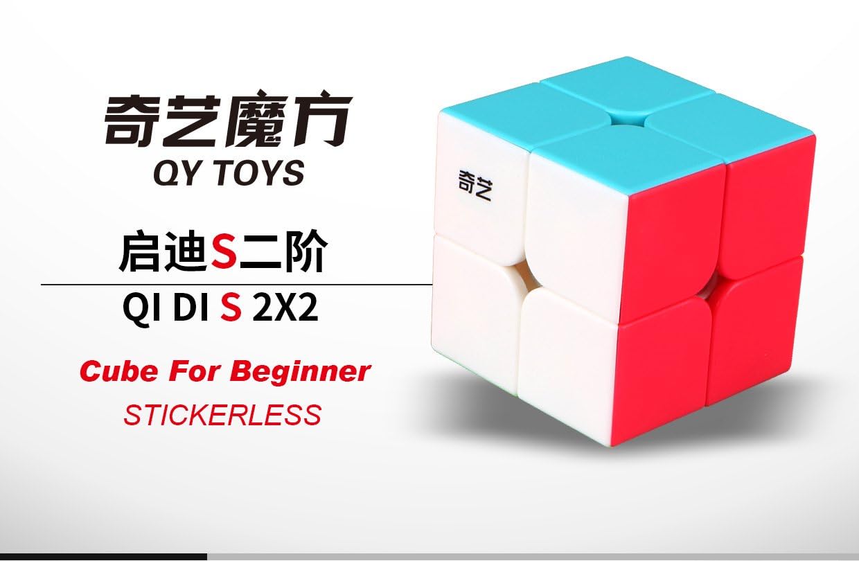 Logica Gochi - Cubo Magico 2x2 Qidi S2 Senza Adesivi - Speedcubing - Cubo per principianti - Puzzle logico - Cubo professionale