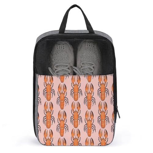 Sac à chaussures de golf motif homards rouges pour voyage