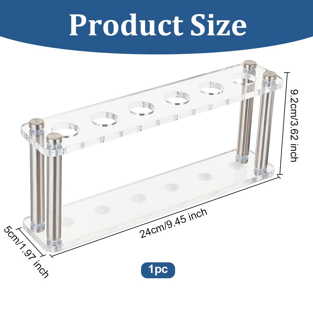 Annhua 50-Hole Test Tube Rack – Plastic Lab Tube Holder For 13mm Tubes, Detachable & Stackable