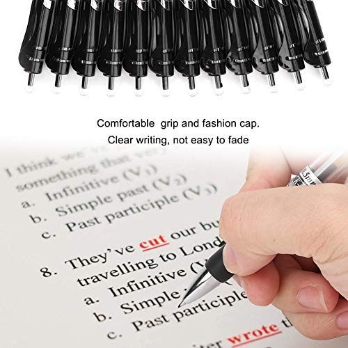 Pack 12 bolígrafos de tinta gel 0.5mm negro Haofy miniatura 4