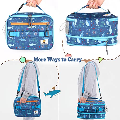 Cactour O0030 Insulated Lunch Bag,Expandable Kids Lunch Box,Double Zipper & Lunch Bag Kids thumb #3